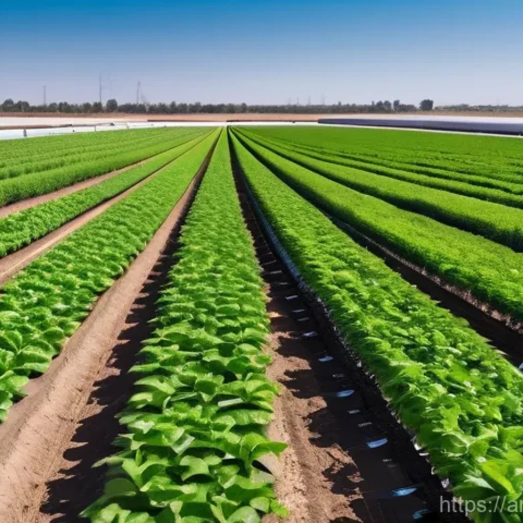 농업용 로봇 트렌드 - **Prompt 1: The Smart Farm Oasis**
A wide, inspiring panoramic view of a cutting-edge smart farm...