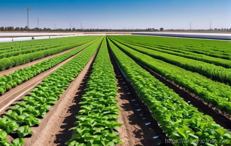 농업용 로봇 트렌드 - **Prompt 1: The Smart Farm Oasis**
A wide, inspiring panoramic view of a cutting-edge smart farm...