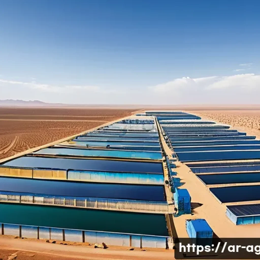 내수면 어업의 가능성 - **Prompt 1: "Hidden Oasis in the Desert"**
A wide-angle, cinematic shot showcasing a state-of-th...